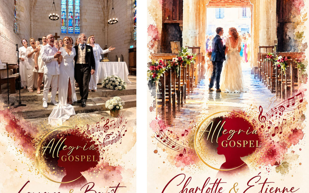 Deux mariages, deux ambiances… et beaucoup d’émotion avec Allegria Gospel ❤️🎶
